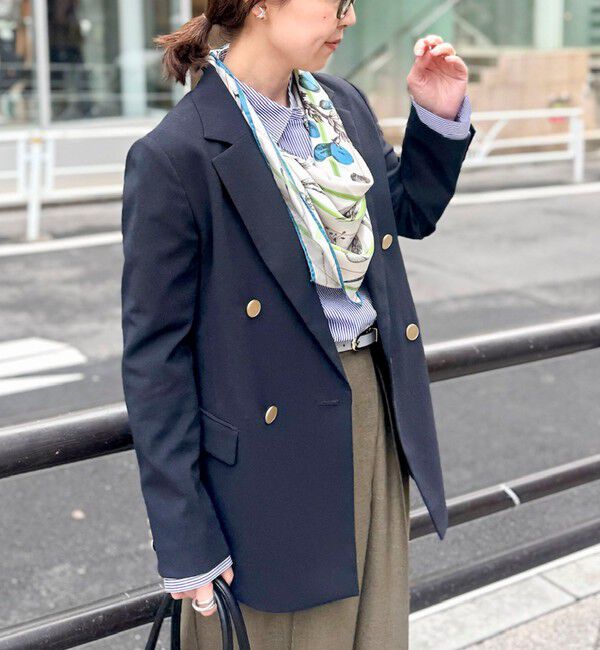 NOLLEY'S「ウォッシャブル麻調スラブWジャケット」|テーラードジャケット|