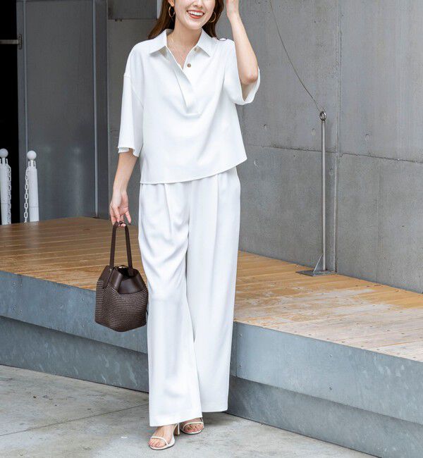 NOLLEY'S「《セットアップ対応》ウォッシャブルイージーツイルシャツ」|シャツ・ブラウス|