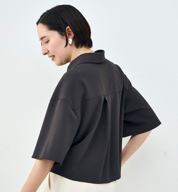 NOLLEY'S「《セットアップ対応》ウォッシャブルイージーツイルシャツ」|シャツ・ブラウス|チャコールグレー