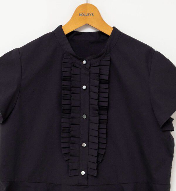 NOLLEY'S「ウォッシャブル前立プリーツペプラムブラウス」|シャツ・ブラウス|
