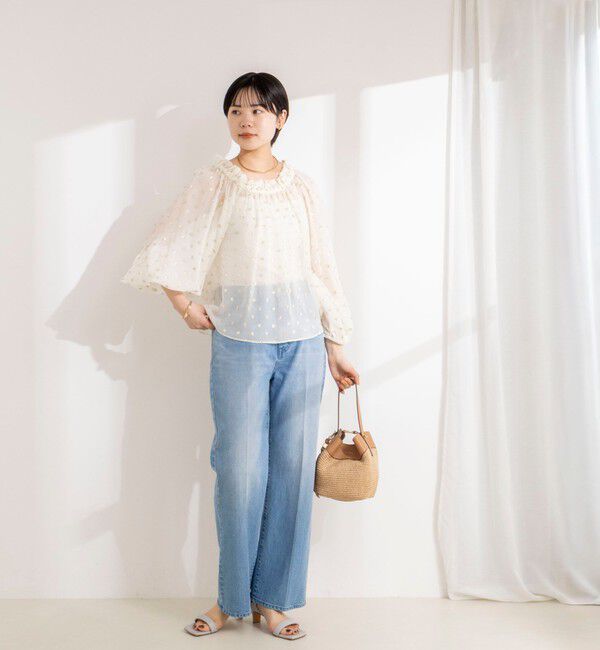 NOLLEY'S sophi「《セットアップ対応》ラメカットジャガードオフショルブラウス」|シャツ・ブラウス|