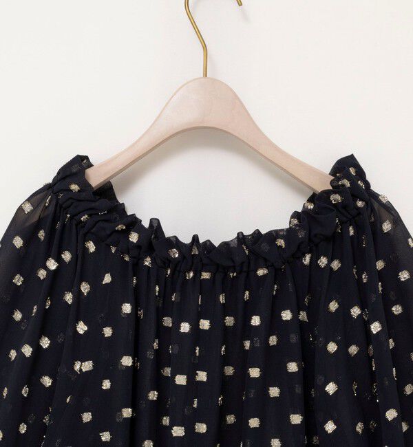 NOLLEY'S sophi「《セットアップ対応》ラメカットジャガードオフショルブラウス」|シャツ・ブラウス|