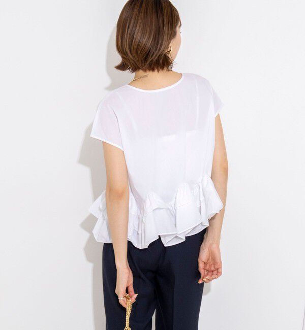 NOLLEY'S「ウオッシャブルペプラムフリル2WAY半袖ブラウス」|シャツ・ブラウス|