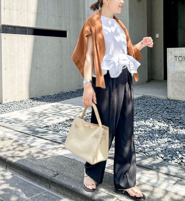 NOLLEY'S「ウオッシャブルペプラムフリル2WAY半袖ブラウス」|シャツ・ブラウス|