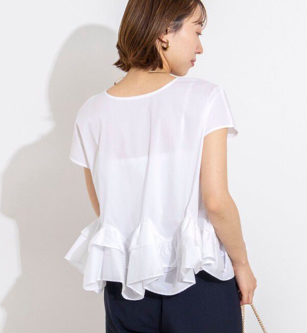 NOLLEY'S「ウオッシャブルペプラムフリル2WAY半袖ブラウス」|シャツ・ブラウス|