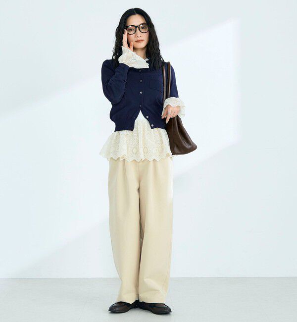 fredy emue「FR刺繍コットン混BASICカーディガン」|カーディガン|