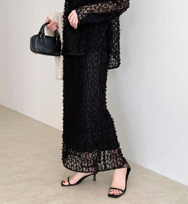 fredy emue「《セットアップ対応》フォーカスドット刺繍スカート」|スカート|