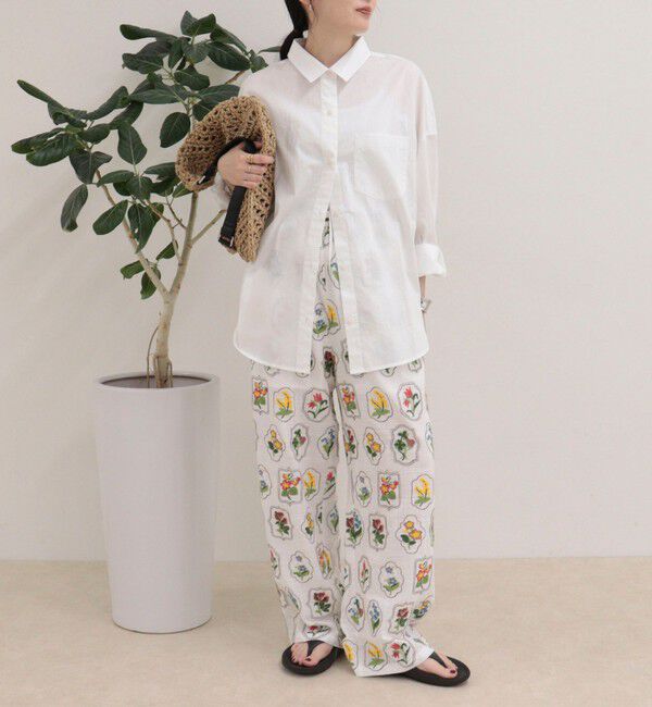 fredy emue「エンブロイダリーギャザーパンツ」|チノ|