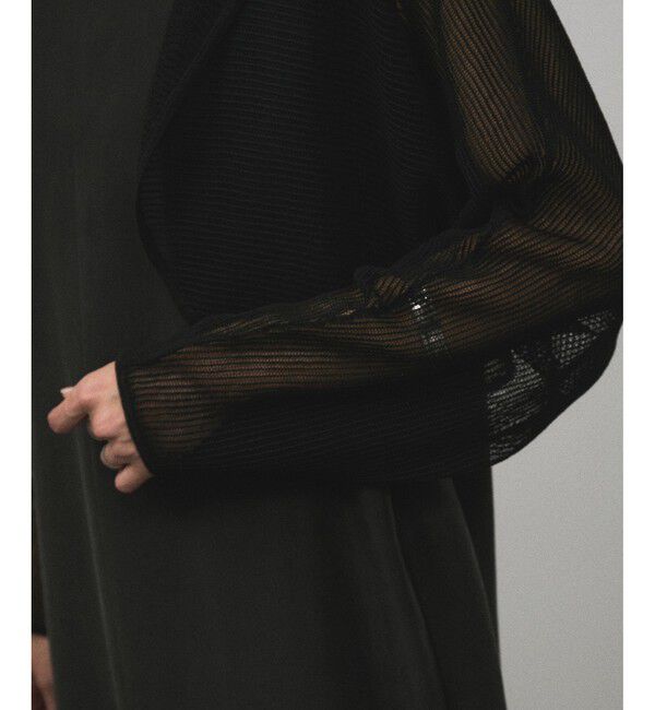 SALON adam et rope'「シアーメッシュフードボレロ」|カーディガン|