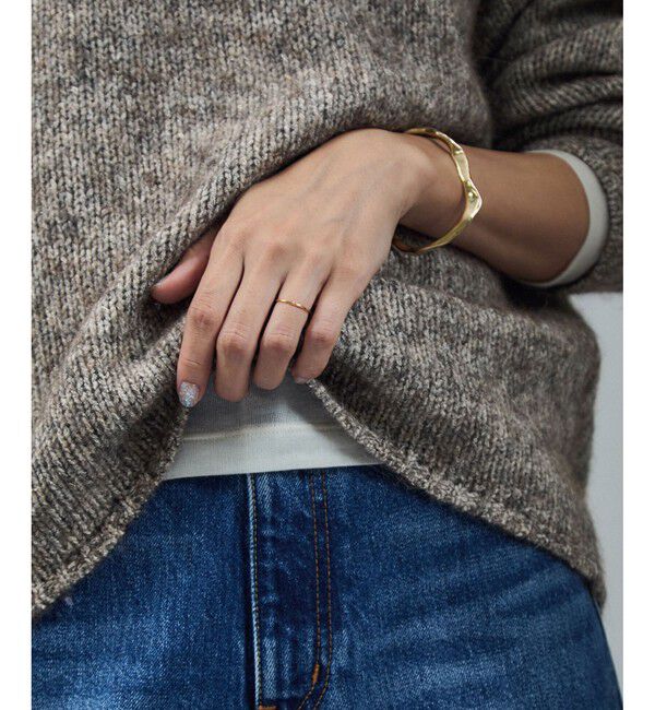 SALON adam et rope'「コットンウールメランジVネックニットプルオーバー」|ニット・セーター|