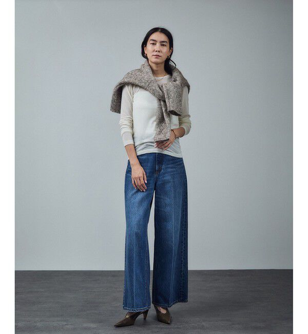 SALON adam et rope'「コットンウールメランジVネックニットプルオーバー」|ニット・セーター|