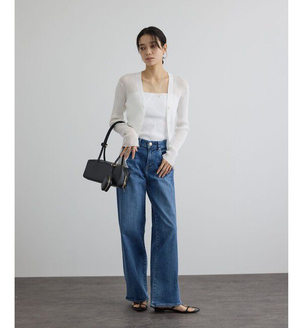 SALON adam et rope'「ミニポーチ付きスプリットレザーワイドバッグ / 追加」|ショルダー・メッセンジャー|