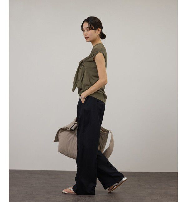 SALON adam et rope'「【WEB・一部店舗限定】2WAYスリットニットプルオーバー」|ニット・セーター|