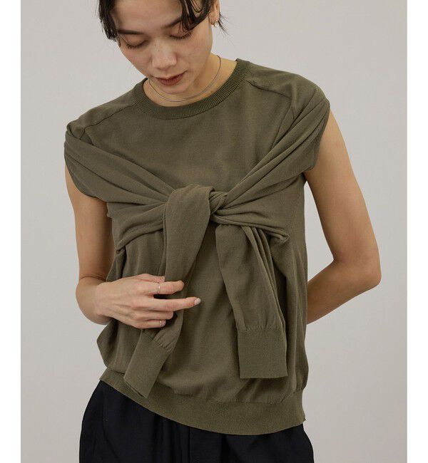 SALON adam et rope'「【WEB・一部店舗限定】2WAYスリットニットプルオーバー」|ニット・セーター|