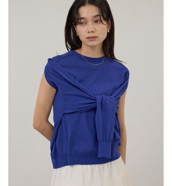 SALON adam et rope'「【WEB・一部店舗限定】2WAYスリットニットプルオーバー」|ニット・セーター|