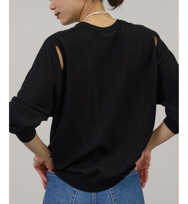 SALON adam et rope'「【WEB・一部店舗限定】2WAYスリットニットプルオーバー」|ニット・セーター|