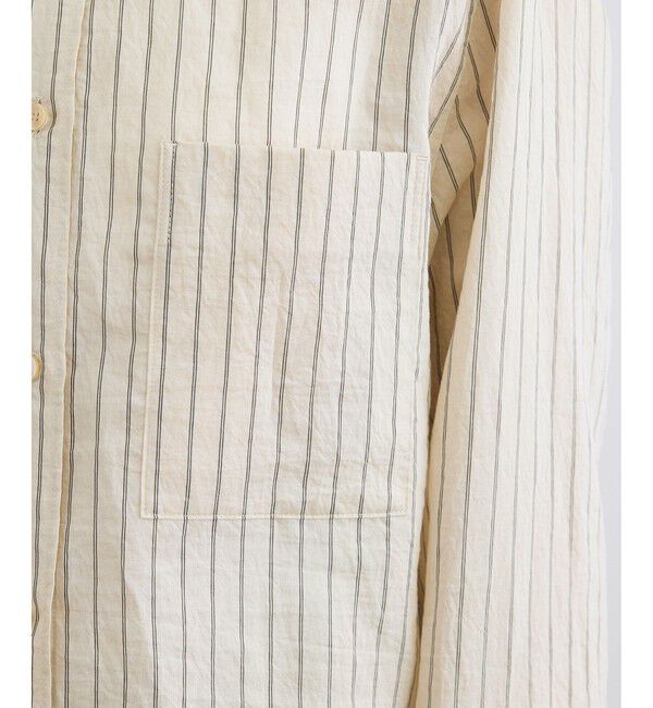 SALON adam et rope'「ACAR クロップドストライプシャツ」|シャツ・ブラウス|