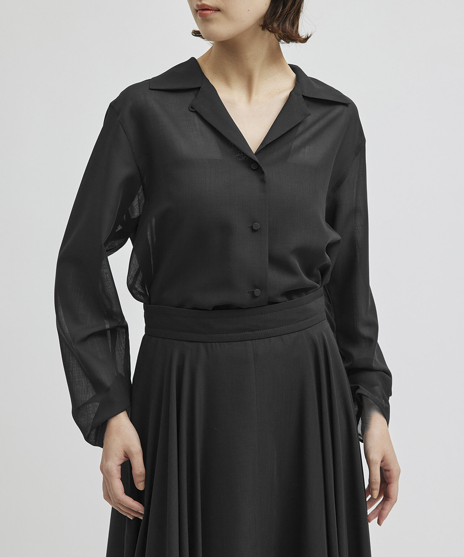 ROPE「マナードボイルシアー開襟シャツ/セットアップ対応」|シャツ・ブラウス|