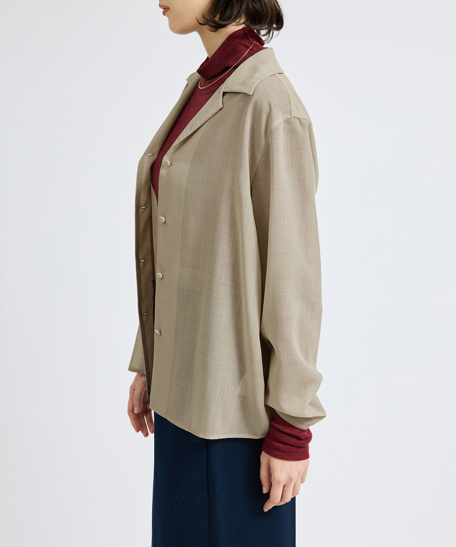 ROPE「マナードボイルシアー開襟シャツ/セットアップ対応」|シャツ・ブラウス|