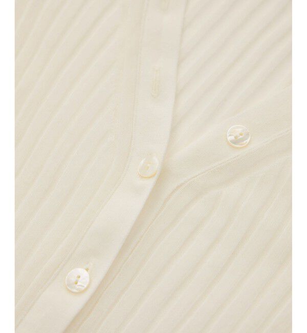 ROPE「シアーリブカーディガン/洗える」|カーディガン|