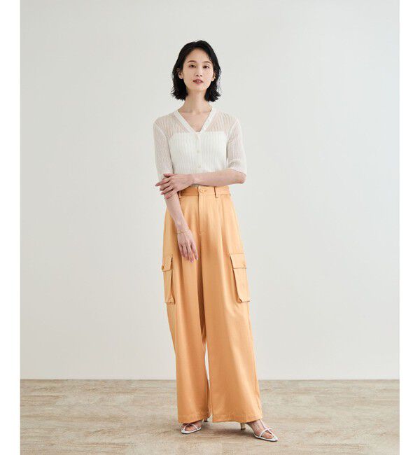 ROPE「シアーリブカーディガン/洗える」|カーディガン|