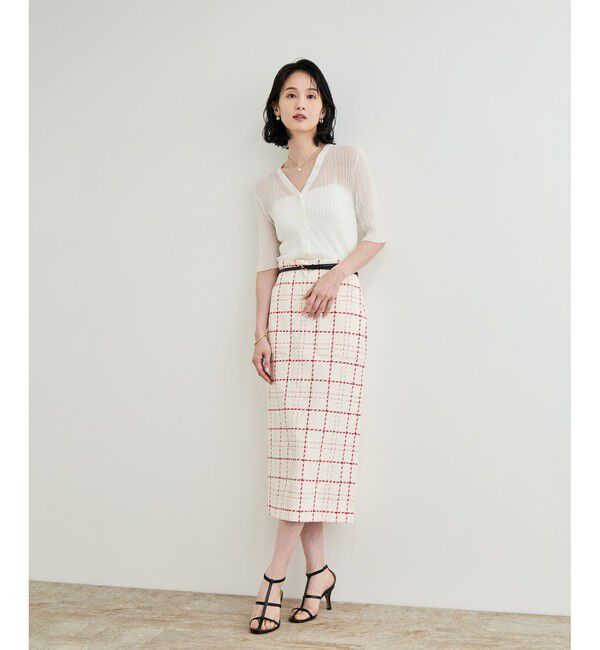 ROPE「シアーリブカーディガン/洗える」|カーディガン|