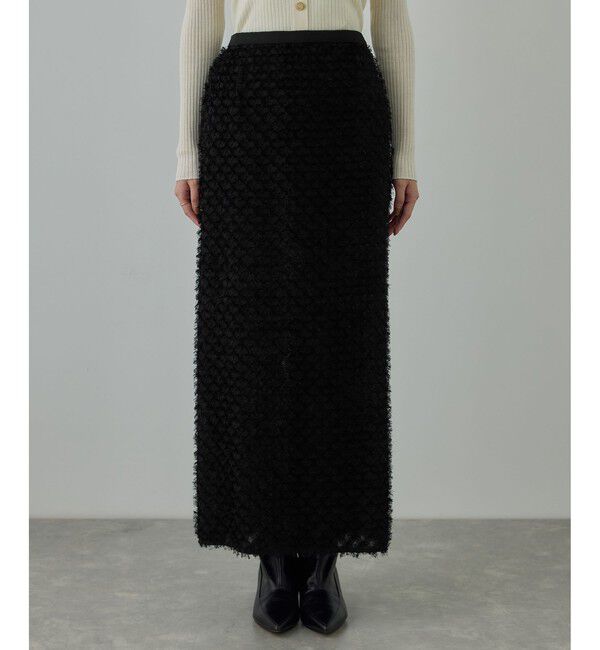 ROPE「カットジャガードIラインタイトスカート/イージーケア」|スカート|