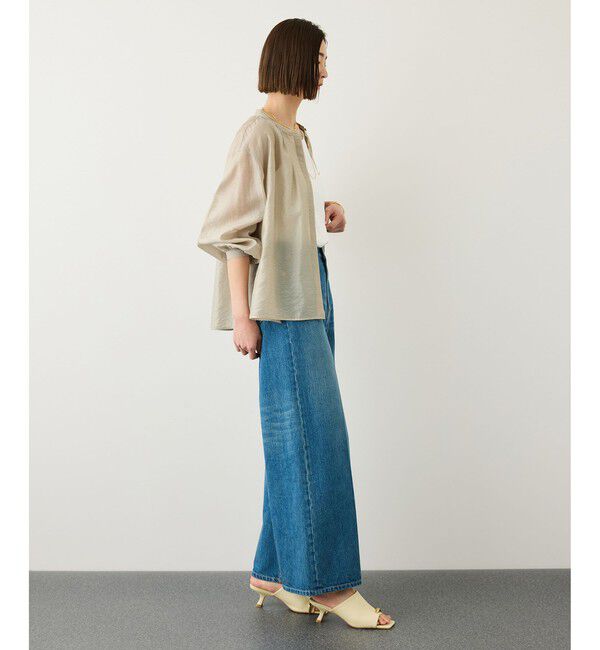 ROPE「キュプラシルクボリュームスリーブブラウス/イージーケア」|シャツ・ブラウス|