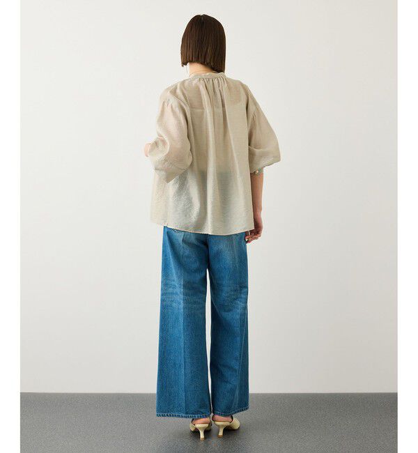 ROPE「キュプラシルクボリュームスリーブブラウス/イージーケア」|シャツ・ブラウス|