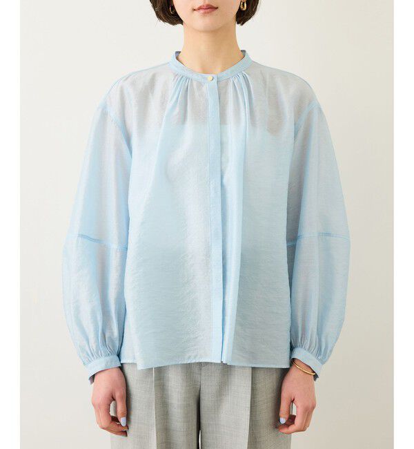 ROPE「キュプラシルクボリュームスリーブブラウス/イージーケア」|シャツ・ブラウス|