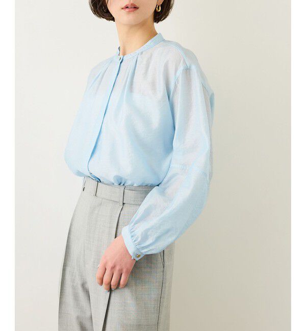 ROPE「キュプラシルクボリュームスリーブブラウス/イージーケア」|シャツ・ブラウス|