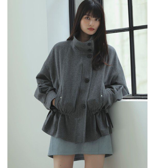 VIS「ドロストペプラムブルゾン」|ブルゾン・スタジャン|グレー(07)