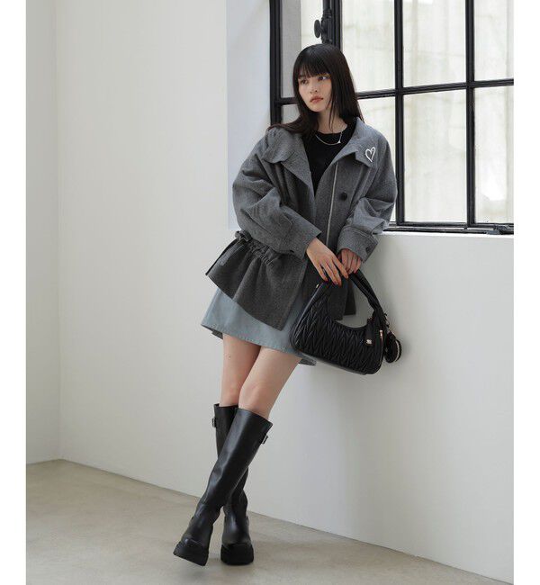 VIS「ドロストペプラムブルゾン」|ブルゾン・スタジャン|