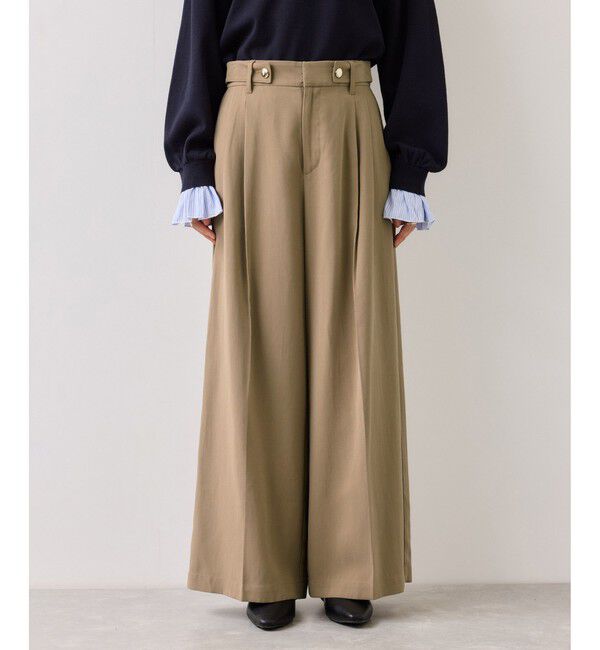 VIS「ツータックワイドパンツ/イージーケア」|チノ|