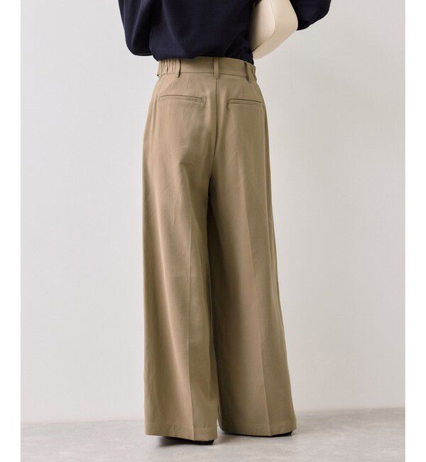 VIS「ツータックワイドパンツ/イージーケア」|チノ|