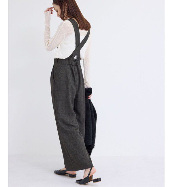 Rope&rsquo;Picnic「ウールライクサスペンダー付きパンツ」|チノ|