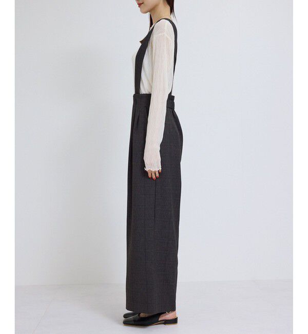 Rope&rsquo;Picnic「ウールライクサスペンダー付きパンツ」|チノ|