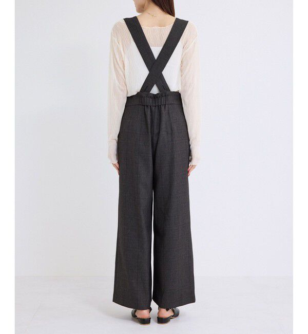 Rope&rsquo;Picnic「ウールライクサスペンダー付きパンツ」|チノ|