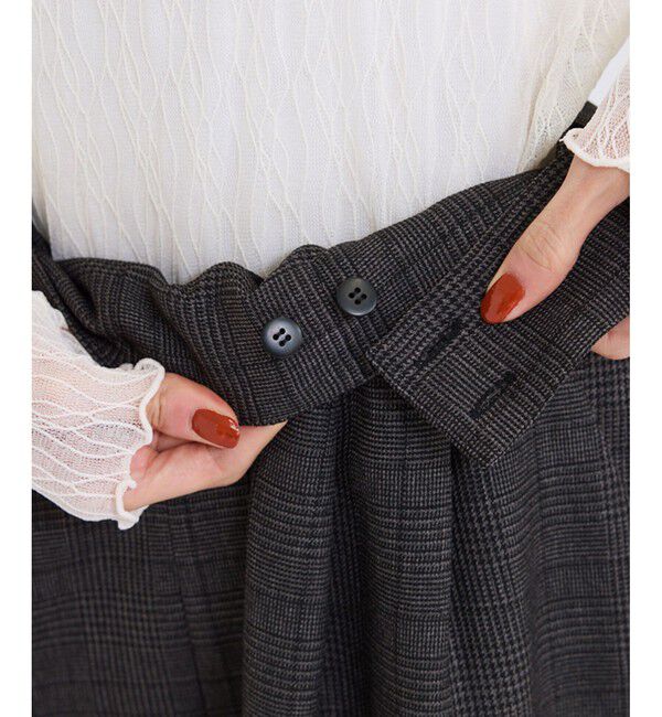 Rope&rsquo;Picnic「ウールライクサスペンダー付きパンツ」|チノ|