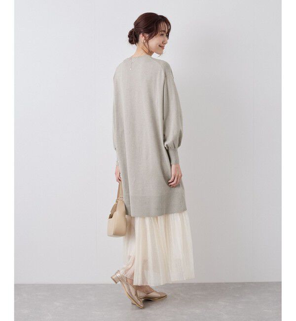 Rope&rsquo;Picnic「Vネックチュニックニットワンピース/保温」|ワンピース|