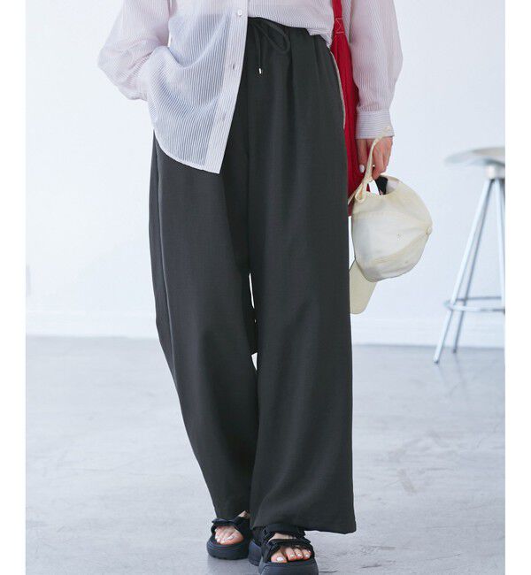 Rope&rsquo;Picnic「【吸水速乾・防シワ】エフォートレスリラックスイージーワイドパンツ」|チノ|