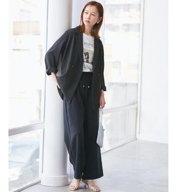 Rope&rsquo;Picnic「【吸水速乾・防シワ】エフォートレスリラックスイージーワイドパンツ」|チノ|