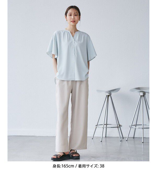 Rope&rsquo;Picnic「【吸水速乾・防シワ】エフォートレスリラックスイージーワイドパンツ」|チノ|