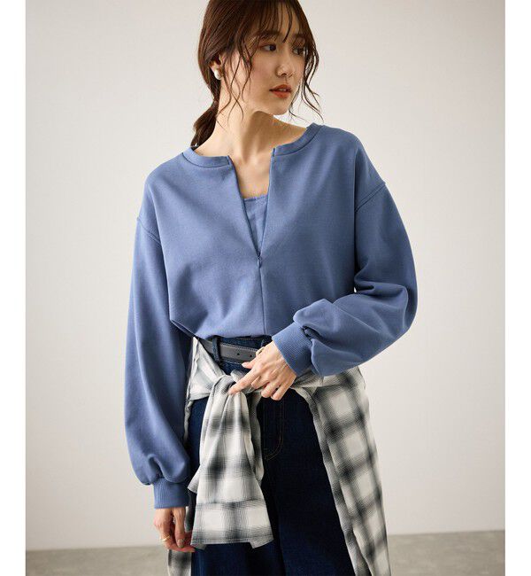 Rope&rsquo;Picnic「スキッパー裏毛プルオーバー」|スウェット・ジャージ|