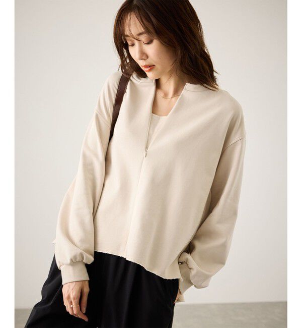 Rope&rsquo;Picnic「スキッパー裏毛プルオーバー」|スウェット・ジャージ|