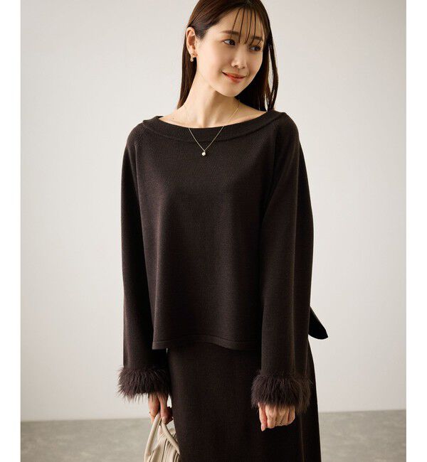 Rope&rsquo;Picnic「フェイクファースリーブニットセットアップ」|ワンピース|