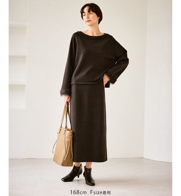 Rope&rsquo;Picnic「フェイクファースリーブニットセットアップ」|ワンピース|