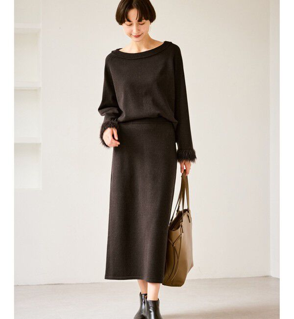 Rope&rsquo;Picnic「フェイクファースリーブニットセットアップ」|ワンピース|