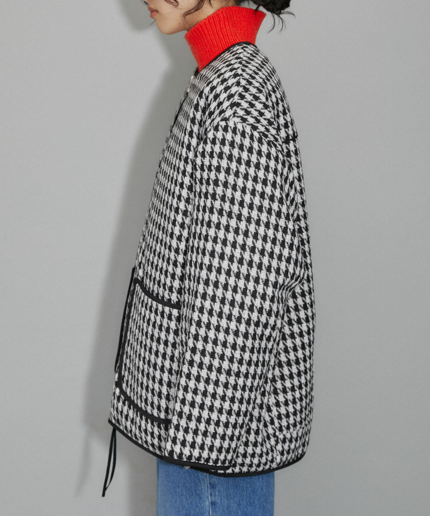 ADAM ET ROPE'「【WEB限定】リバーシブルツイードブルゾン」|ブルゾン・スタジャン|