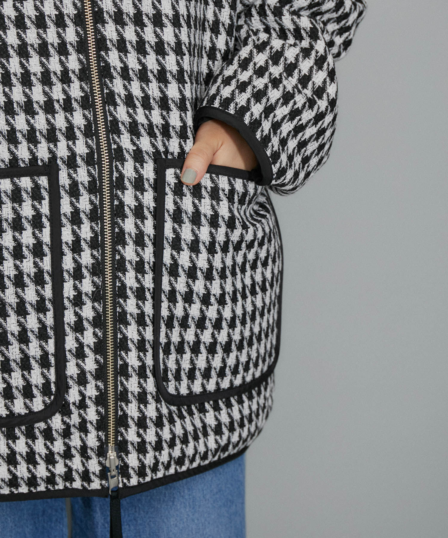 ADAM ET ROPE'「【WEB限定】リバーシブルツイードブルゾン」|ブルゾン・スタジャン|